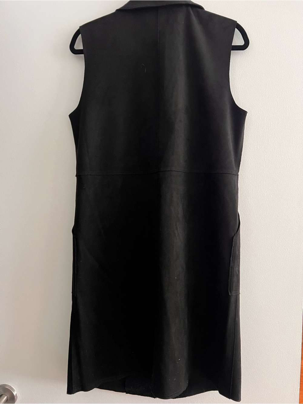 TRUTH Black Suede-Look Long Vest - Picture 2 of 3